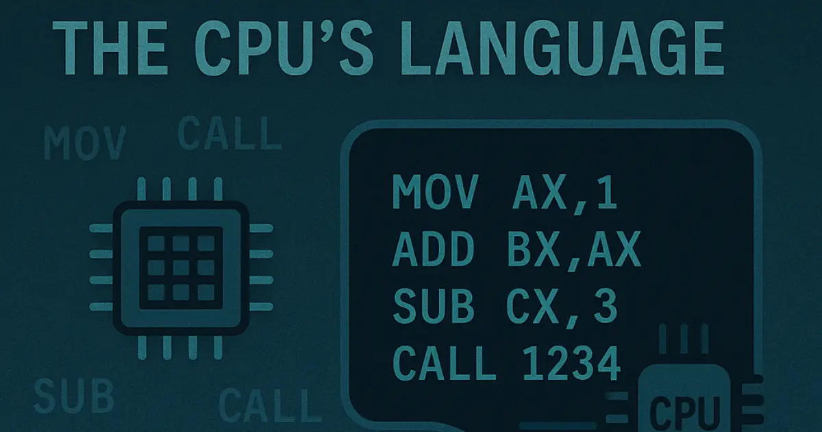 AI-generated concept art of CPU understanding assembly instructions